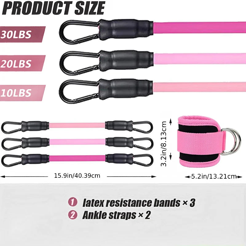 Ankle Straps Resistance Bands Set Fitness